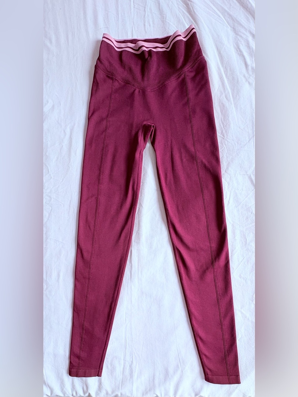 PINK Victoria’s Secret Seamless High Rise Leggings XS Burgundy Athletic